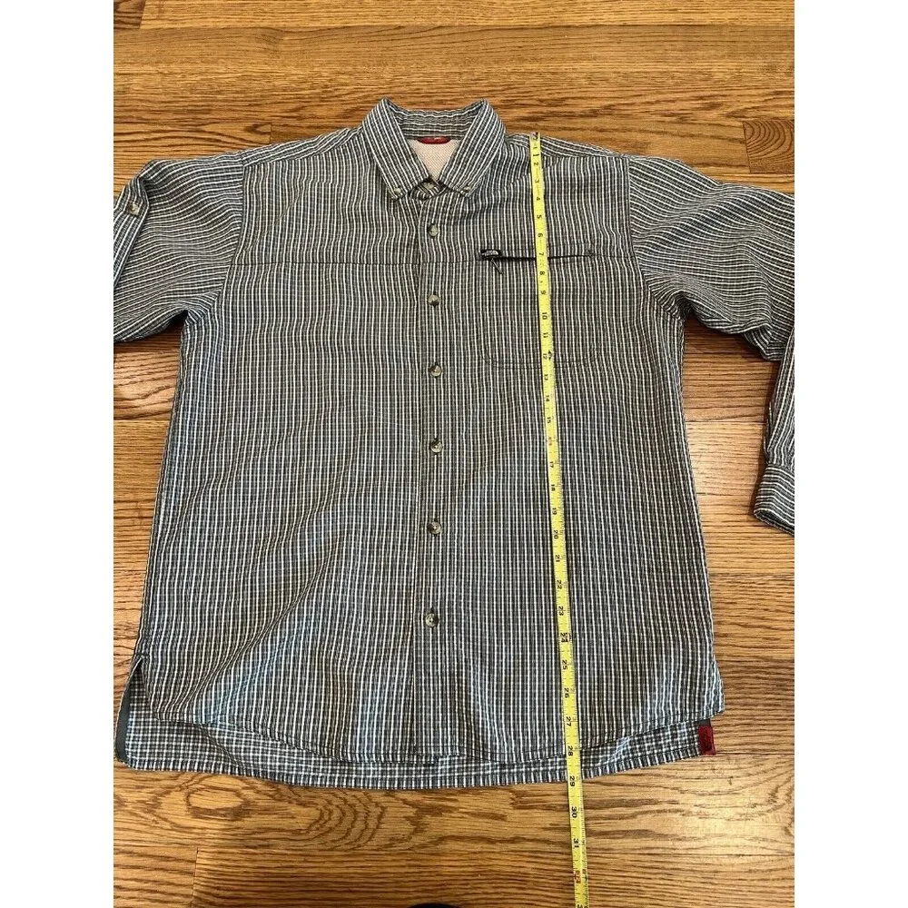 The North Face Hiking Shirt Mens XXLarge Gray Check‎ Plaid Button Up Long Sleeve